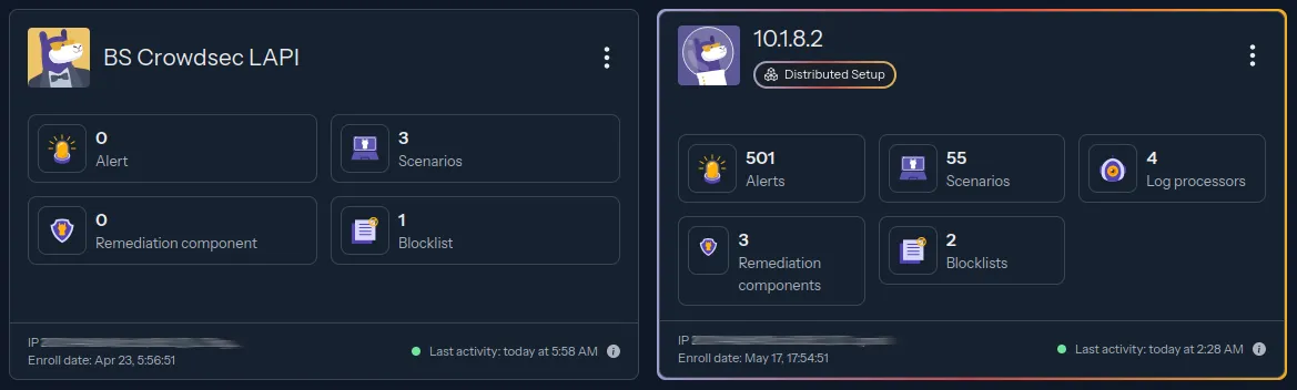 New and Old Crowdsec Security Engines