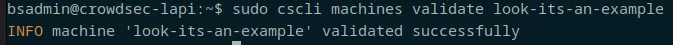 cscli machines validate